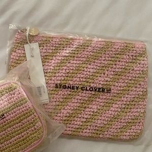 Stoney Clover Flat Lane Wooden Pouch PINK